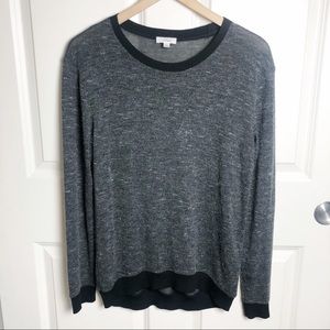 Aritzia Wilfred gray and black lightweight sweater